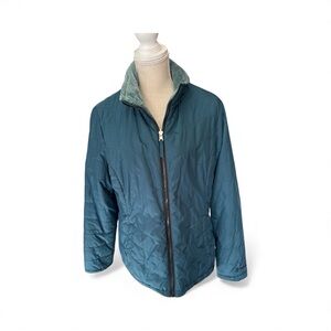 Ladies XL Teal Reversible Puffer Jacket by Free Country